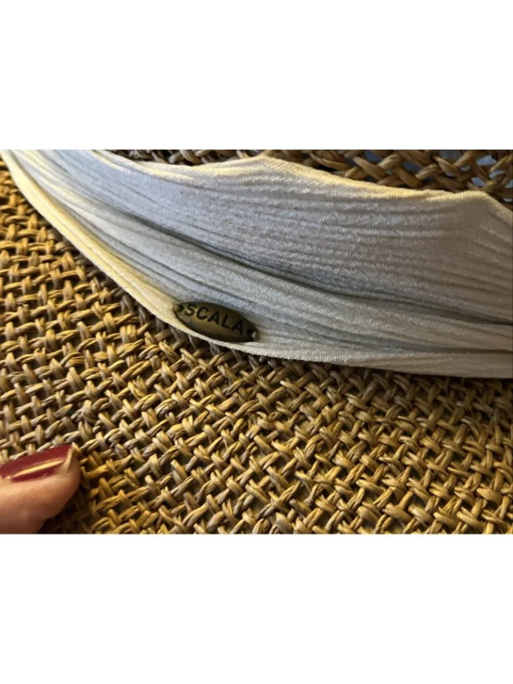 The Scala Collection Brimmed Straw Hat With Bow Back One Size